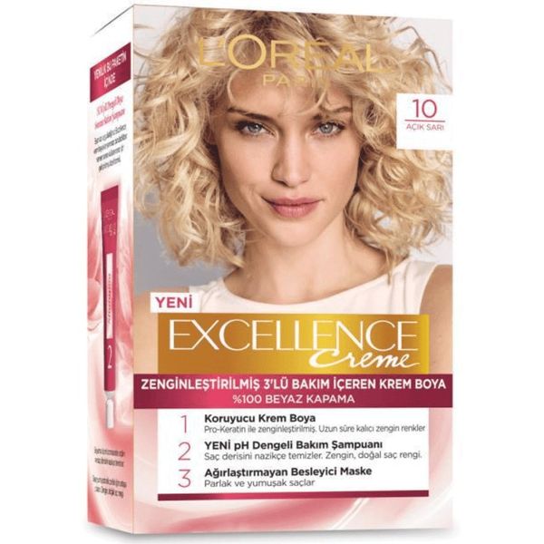 L'Oréal Paris Excellence Creme 10 Açık Sarı Saç Boyası