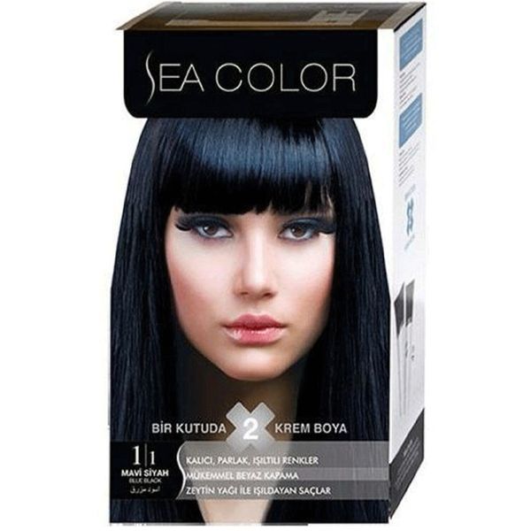 Sea Color 1/1 Mavi Siyah Saç Boyası
