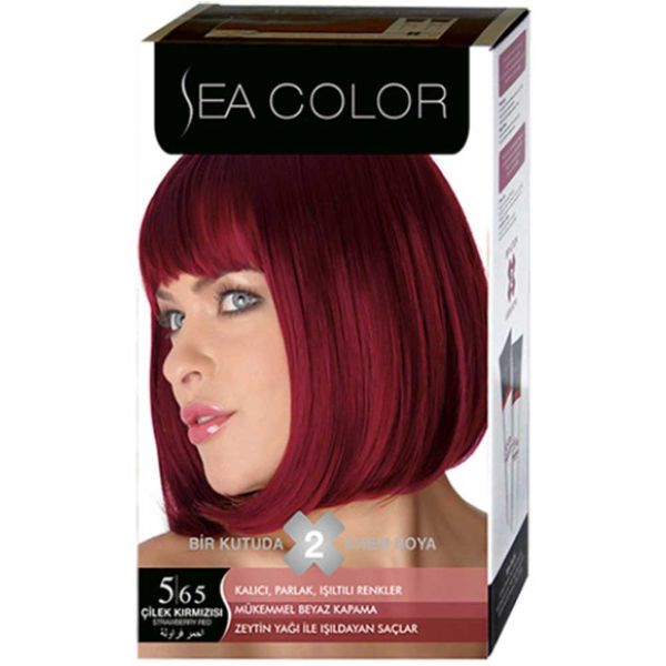 Sea Color 5.65 Çilek Kırmızısı Saç Boyası