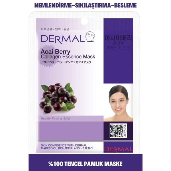 Dermal 23 gr Acai Çileği Özlü Kolajen Yüz Maskesi