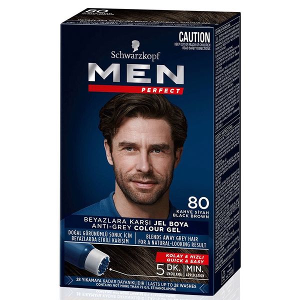 Schwarzkopf Men Perfect Siyah Kahve 80 50 ml Erkek Saç Boyası