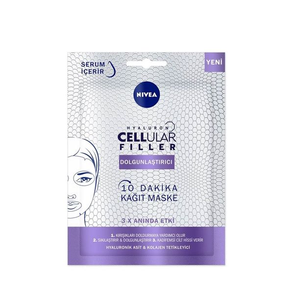 Nivea Hyaluron Cellular Dolgunlaştırıcı Kağıt Yüz Bakım Maskesi