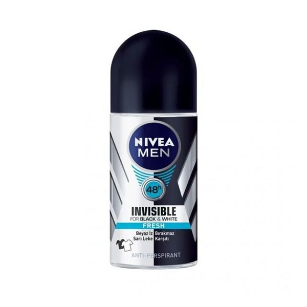 Nivea Men Invisible Black White Fresh 50 ml Erkek Roll-On
