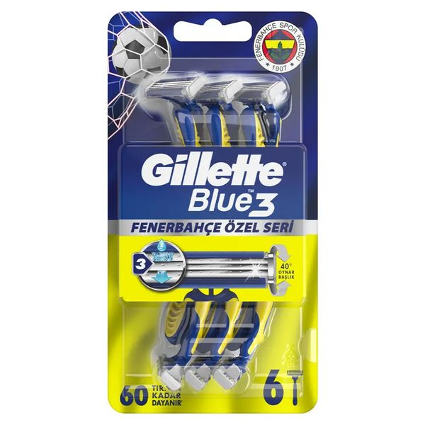 Gillette Blue3 6'lı Fenerbahçe Taraftar Tıraş Bıçağı