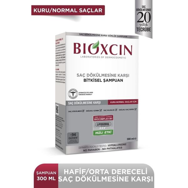 Bioxcin Klasik Normal Ve Kuru Saçlar İçin 300 ml Şampuan