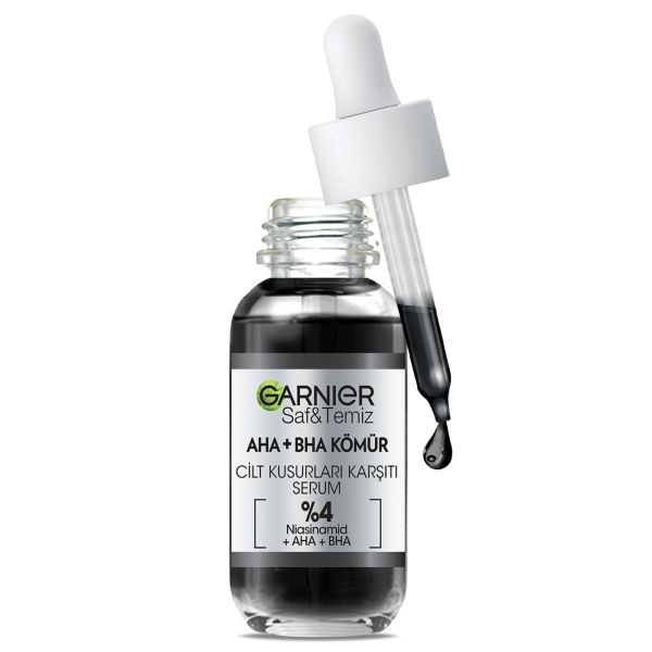 Garnier AHA + BHA Kömür Cilt Kusurlarına Karşı Peeling Etkili 30 ml Serum