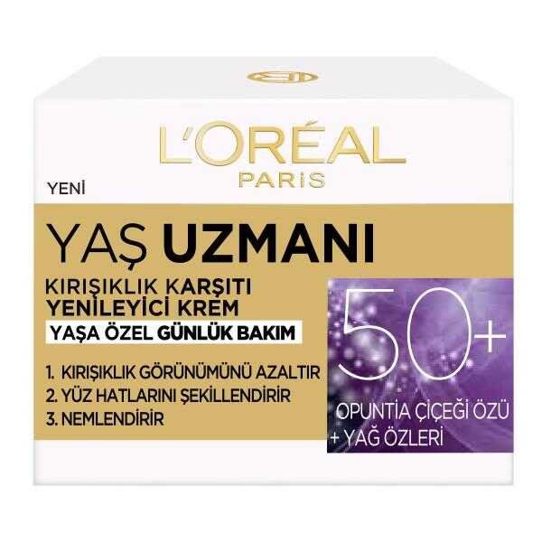 Loreal Paris Yaş Uzmanı 50+ Kırışıklık Karşıtı 50 ml Gündüz Kremi