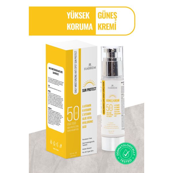 Harrem Nemlendirici Leke Karşıtı Spf 50 50 ml Güneş Kremi