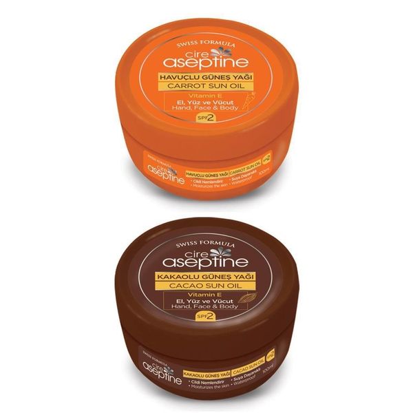 Cire Aseptine 100 ml 100 ml Havuçlu Spf2 Kakaolu Güneş Yağı