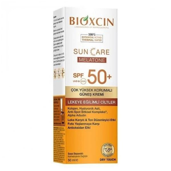 Bioxcin Sun Care Melatone Lekeye Eğilimli Ciltler İçin SPF50+ 50 ml Çok Yüksek Korumalı Güneş Kremi