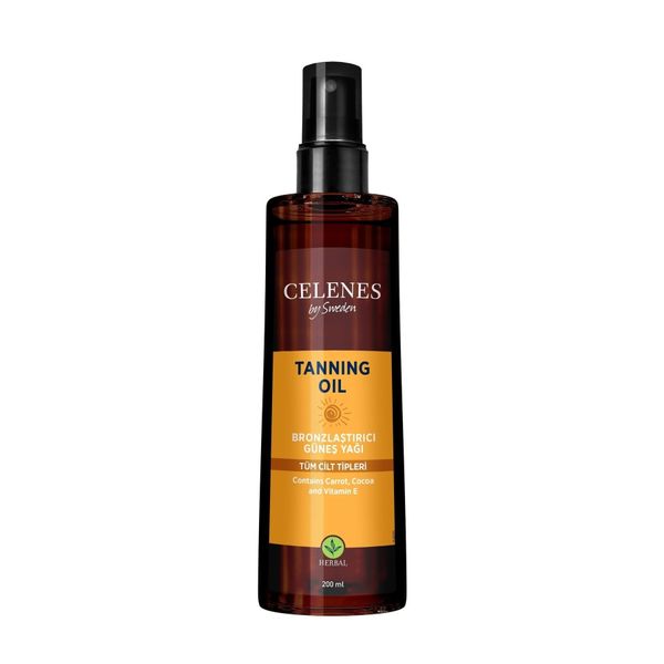 Celenes Herbal Taning Oil 200 ml Bronzlaştırıcı Güneş Yağı