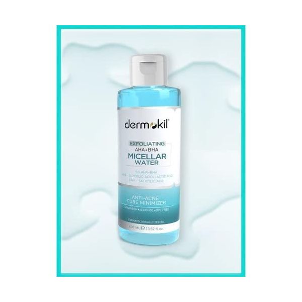 Dermokil Exfoliating AHA+ BHA+ 400 ml Makyaj Temizleme Suyu