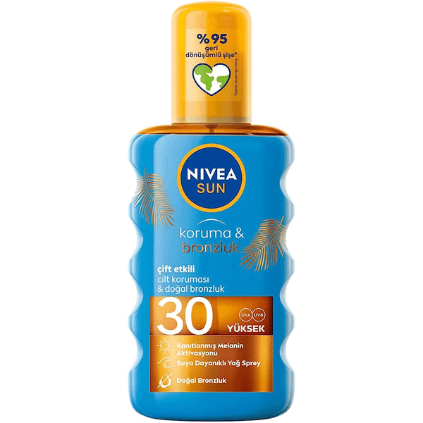Nivea Sun SPF30 200 ml Çift Etkili Koruma ve Bronzluk Güneş Spreyi