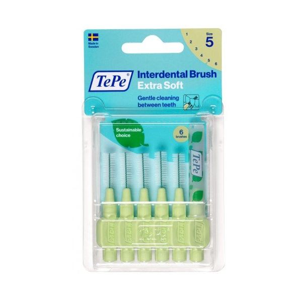 Tepe Blister 6 Adet Extra Soft 0.8 mm Yeşil Arayüz Fırçası