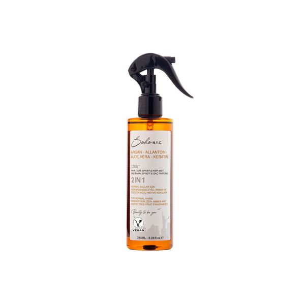 Soho N.Y.C Zen Normal Saçlar İçin Vegan 245 ml Saç Bakım Spreyi ve Saç Parfümü