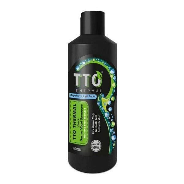 TTO Thermal 400+100 ml Black Çay Ağacı Yağı Saç ve Vücut Şampuanı