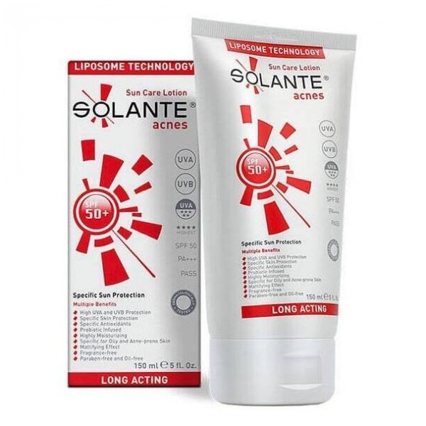 Solante Acnes SPF50 150 ml Güneş Losyonu