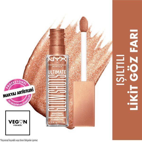 Nyx Professional Makeup 08 Twisted Tangerine Ultimate Glow Shots Işıltılı Likit Göz Farı