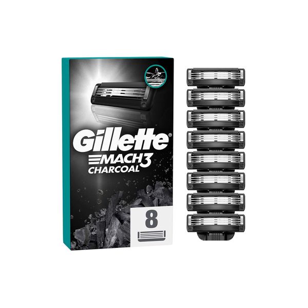 Gillette Mach3 Charcoal Avantajlı 8'li Yedek Tıraş Bıçağı