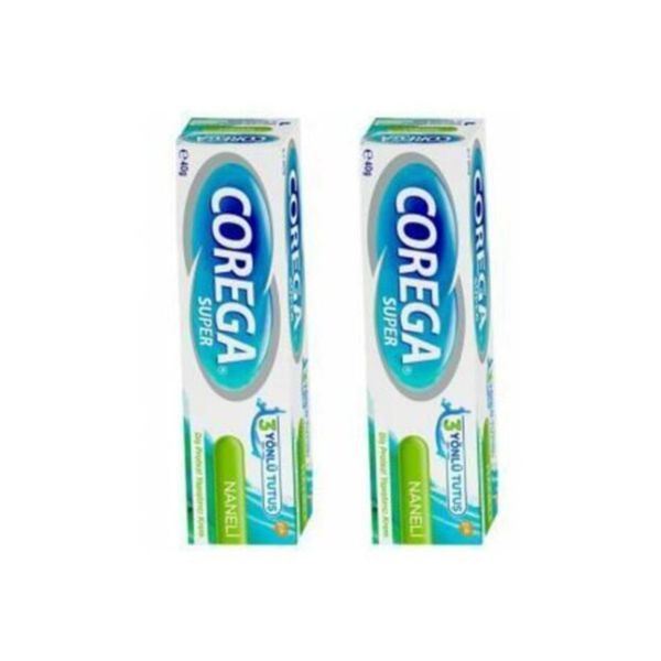 Corega 2x40 gr Super Protez Yapıştırıcı Naneli Krem