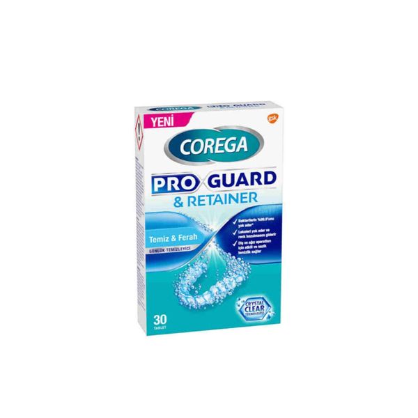 Corega Pro Guard Retainer Temiz Ferah 30 Tablet Protez Temizleyici