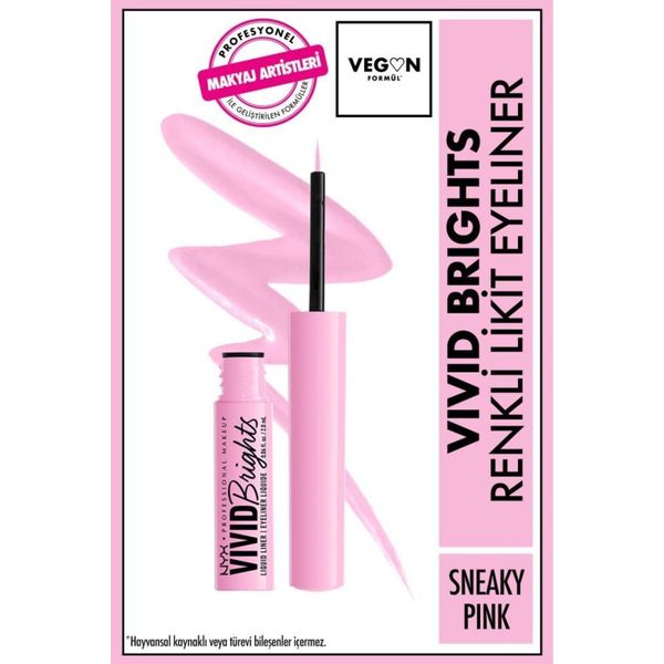 Nyx Professional Makeup Vivid Brights Sneaky Pink Likit Eyeliner