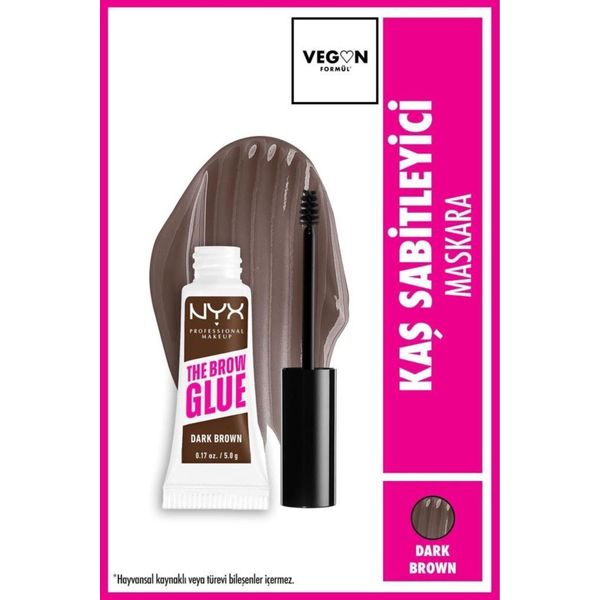 Nyx Professional Makeup The Brow Glue Instant Brow Styler Dark Brown Kaş Sabitleyici Maskara