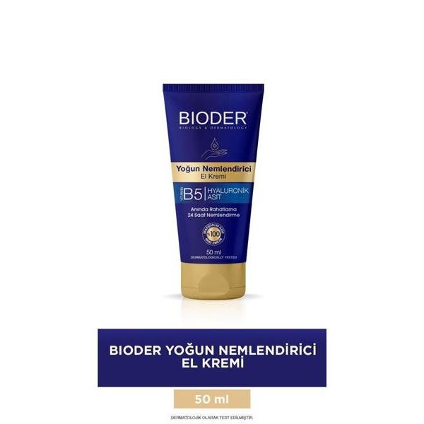 Bioder Vitamin B5 Hyalüronik Asitli Yoğun 50 ml Nemlendirici El Kremi