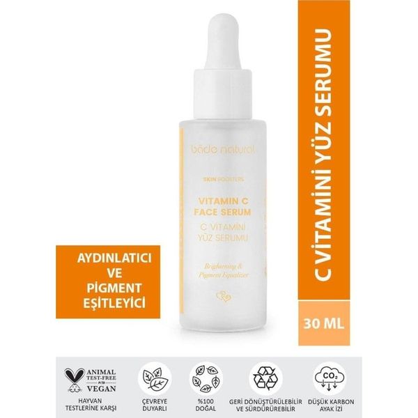 Bade Natural 30 ml C Vitamini Aydınlatıcı Cilt Tonu Eşitleyici Yüz Serumu