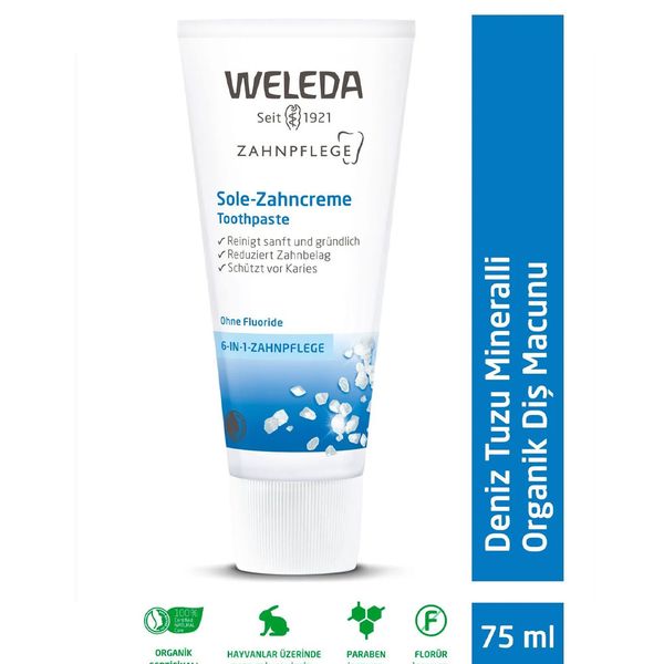 Weleda 75 ml Deniz Tuzu Mineralli Organik Diş Macunu