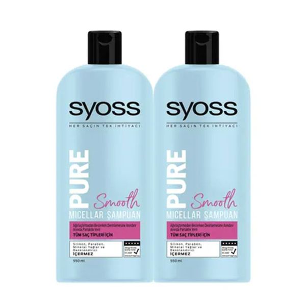 Syoss SET.HNKL.374 Pure Smooth Mıcellar 2x550 ml Sampuan