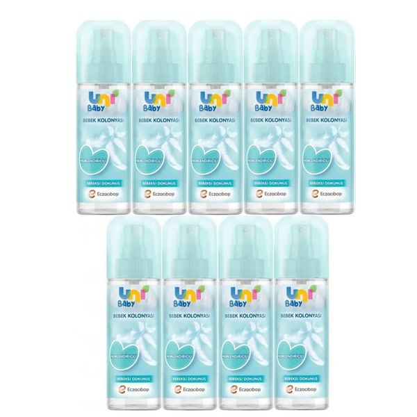 Uni Baby 9x150 ml Nemlendiricili Bebeksi Dokunuş Bebek Kolonyası