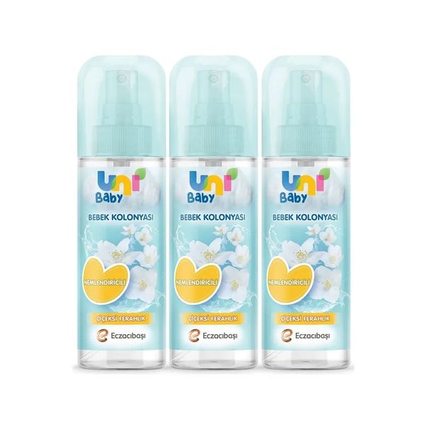 Uni Baby Çiçeksi Kokular 3x150 ml Bebek Kolonyası