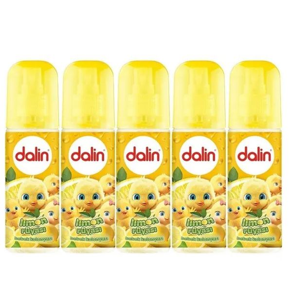 Dalin Limon Çiçeği Limon-Bergomat-Papatya 5x150 ml Bebek Kolonyası