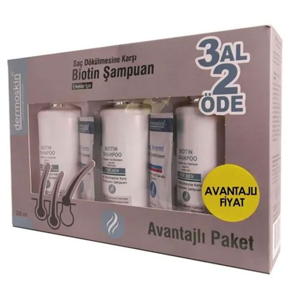 Dermoskin Biotin Erkeklere Özel 3x200 ml Şampuan