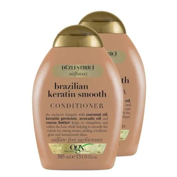OGX 2x385 ml Brazilian Keratin Smooth Saç Kremi