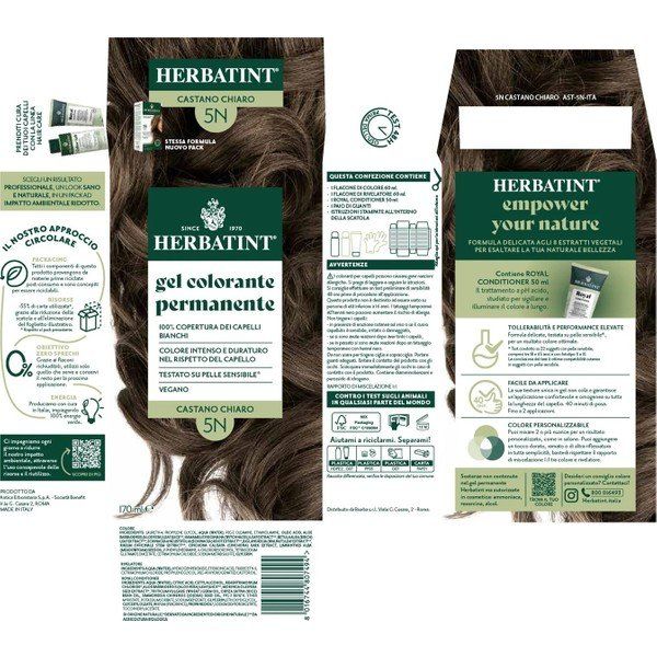 Herbatint 5N Chatain Clair Light Chestnut 170 ml Saç Boyası