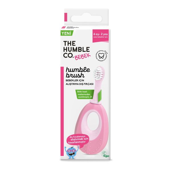 Humble Brush Pembe Alıştırma Bebek Diş Fırçası