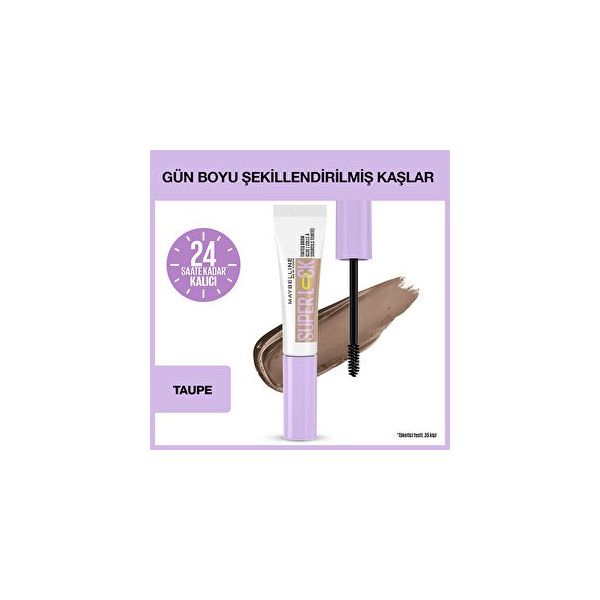 Maybelline New York Super Lock Brow Glue Taupe Kaş Sabitleyici Maskara
