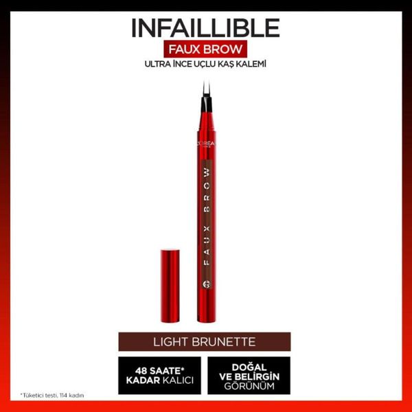 Loreal Paris Infaillible Faux Brow Light Brunette Ultra İnce Uçlu Kaş Kalemi