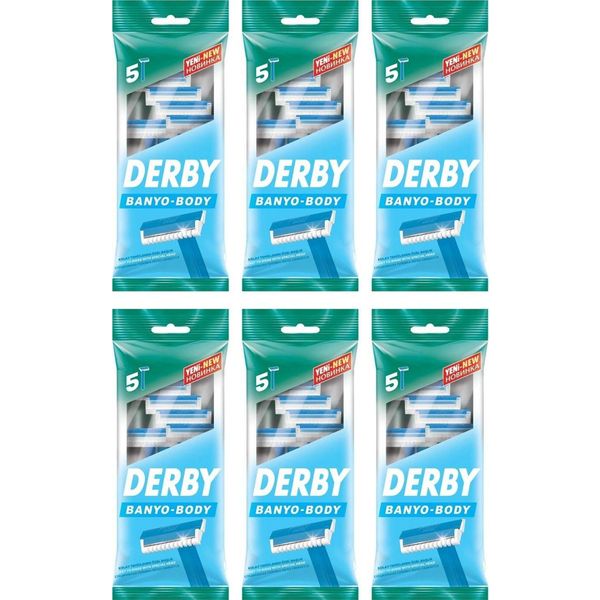 Derby 6x5 Adet Banyo Poşet Tıraş Bıçağı -