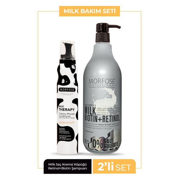 Morfose 200 ml 3 Adet Milk Therapy Saç Köpüğü
