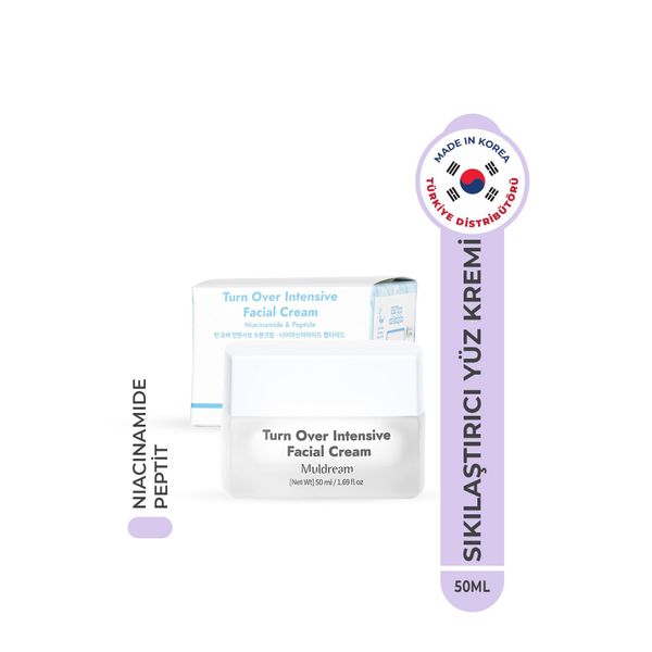 Muldream Turn Over Intensive Facial Cream Niacinamide ve Peptid Sıkılaştırıcı Nemlendirici Kore 50 ml Krem