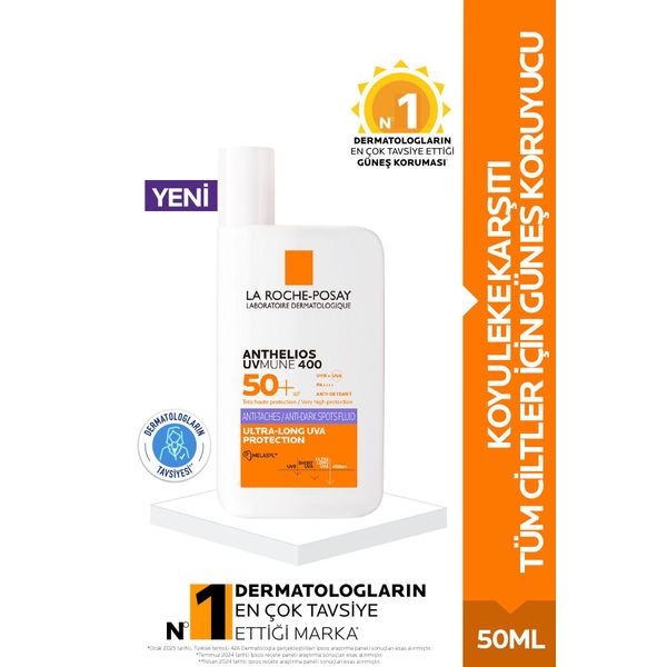 La Roche-Posay Anthelios Uvmune 400 Anti-Dark Spots Fluid 50 ML SPF50+ Yüz Güneş Kremi