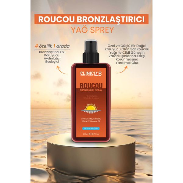 Cliniclab Roucou Bronzlaştırıcı 250 ml Yağ Sprey