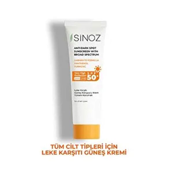 Sinoz Leke Karşıtı SPF 50+ 50 ml Yüz Güneş Kremi