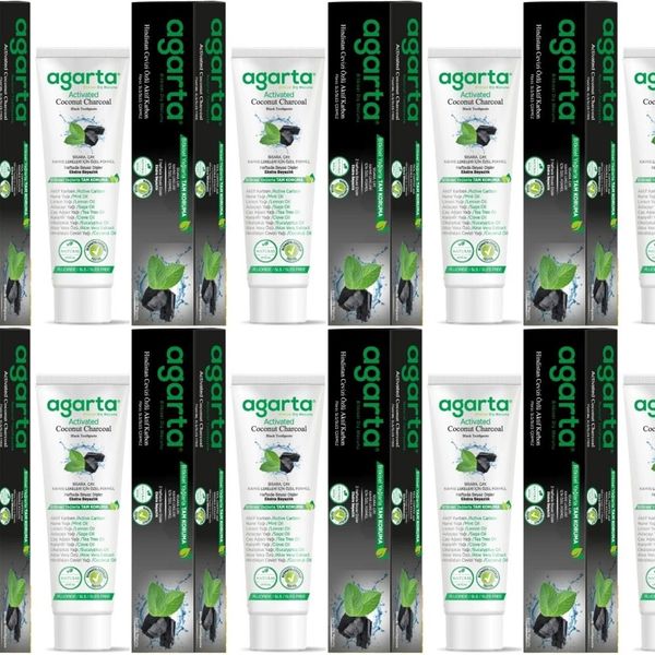 Agarta Doğal Aktif Karbonlu 12x100 ml Diş Macunu