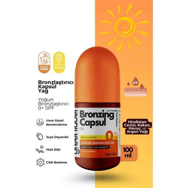 Greenlabel Bronzlaştırıcı 100 ml Kapsül Yağ