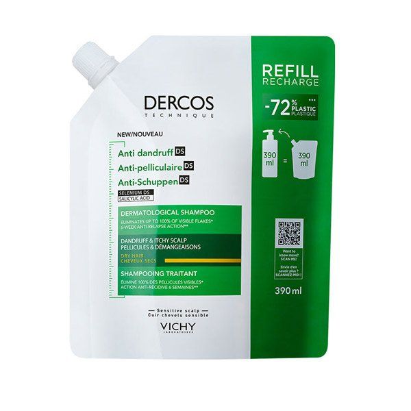 Vichy Dercos Anti Dandruff Refill 390 ML Kuru Saçlar Kepek Karşıtı Şampuan