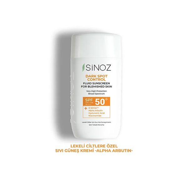 Sinoz Lekeli Ciltlere Özel SPF50 50 ml Sıvı Güneş Kremi